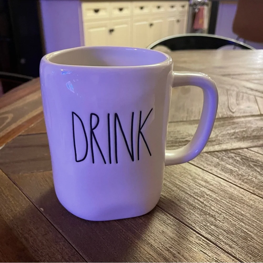 Rae Dunn 'Magenta ‘DRINK' Coffee Mug